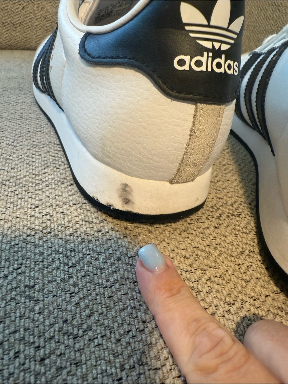 adidas White & Black Samoa Retro Sneakers - Picture 3 of 3